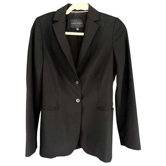 Banana Republic Jackets & Blazers - A3 Banana Republic Wool Blend Stretch Black‎ Blazer Modern Classic Jacket